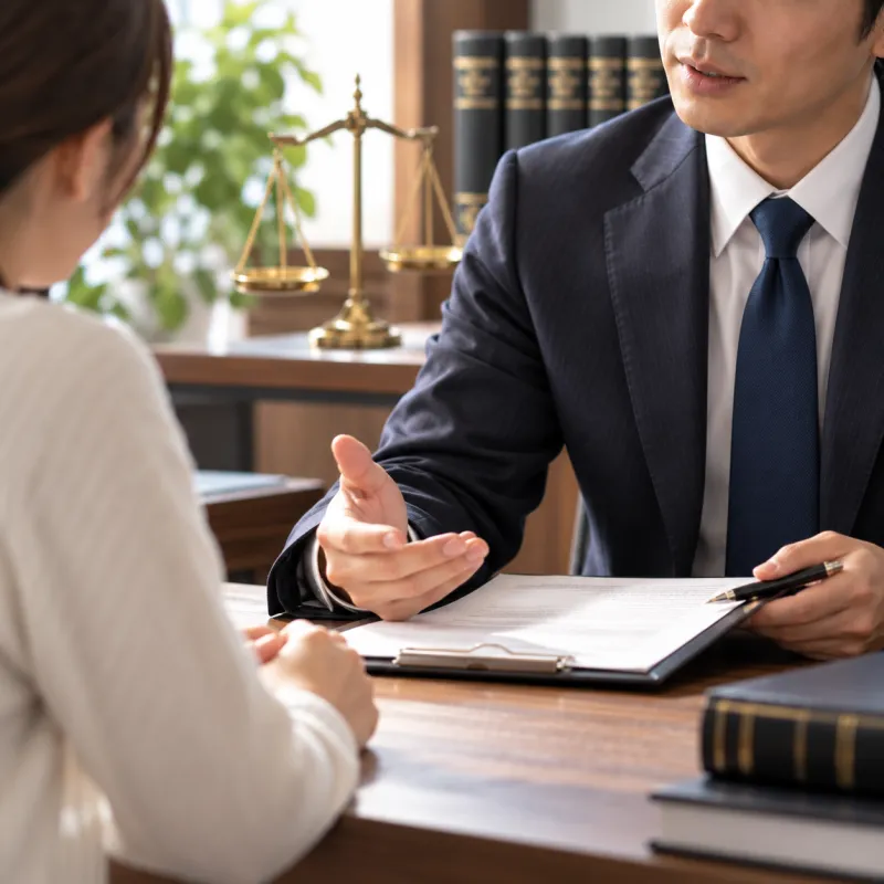 法令を順守して相談に応じる担当者